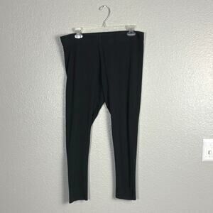 Faded Glory Girls Size XL 16-18 Cotton Blend Lightweight Black Stretch Leggings